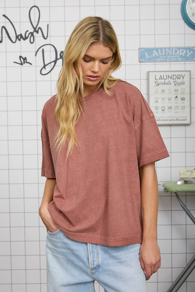 Cotton Casual Tee Terracotta