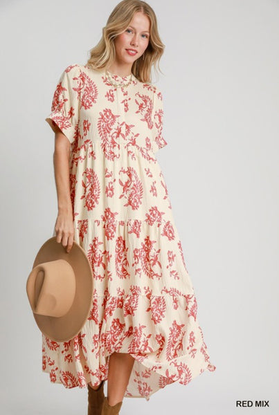 UMGEE Maxi Dress Red Mix