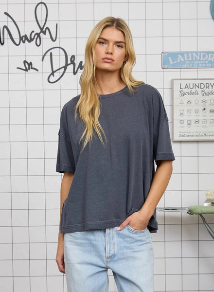 Cotton Casual Tee Navy