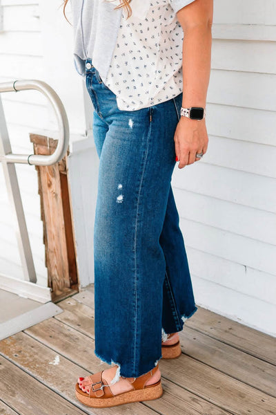 RISEN Lana Wide Leg Straight Jean
