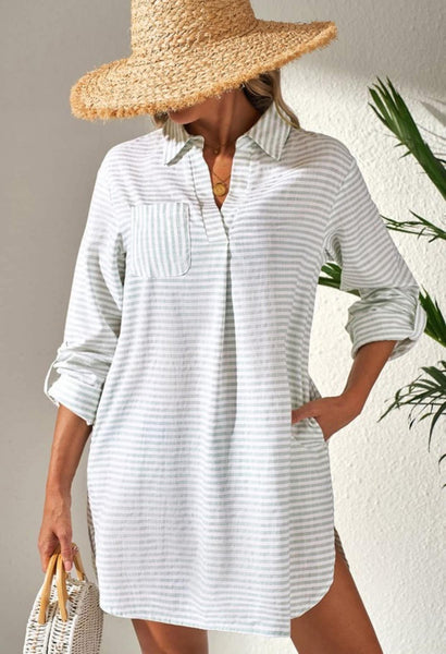 Cabana Beach Shirt Dress