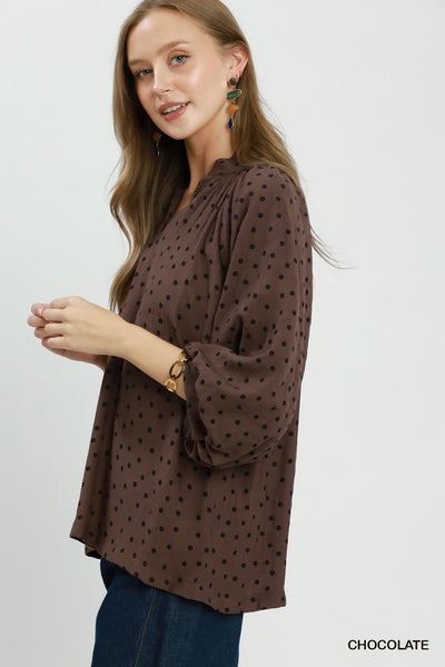 UMGEE Polka Dot Top Chocolate