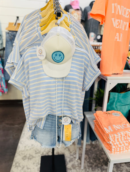 Blue Striped Emerie Top