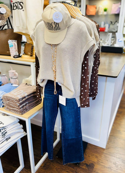 Cocoa Polka Dot Mesh Layering Top