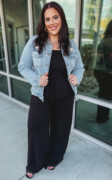 KanCan Distressed Denim Jean Jacket