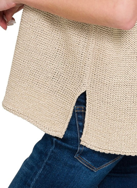 Luxe Crew Neck Layering Sweater Beige