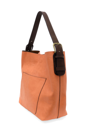 2 PC Joy Susan Classic Hobo Handbag Set Coral Peach