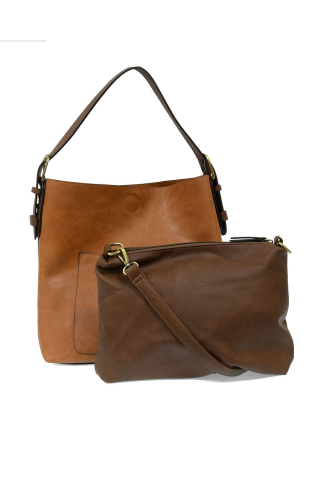 2 PC Joy Susan Classic Hobo Handbag Set Hazelnut