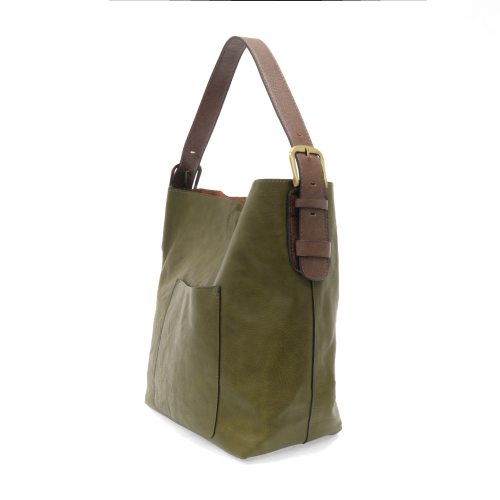 2 PC Joy Susan Classic Hobo Handbag Set Olive Brine