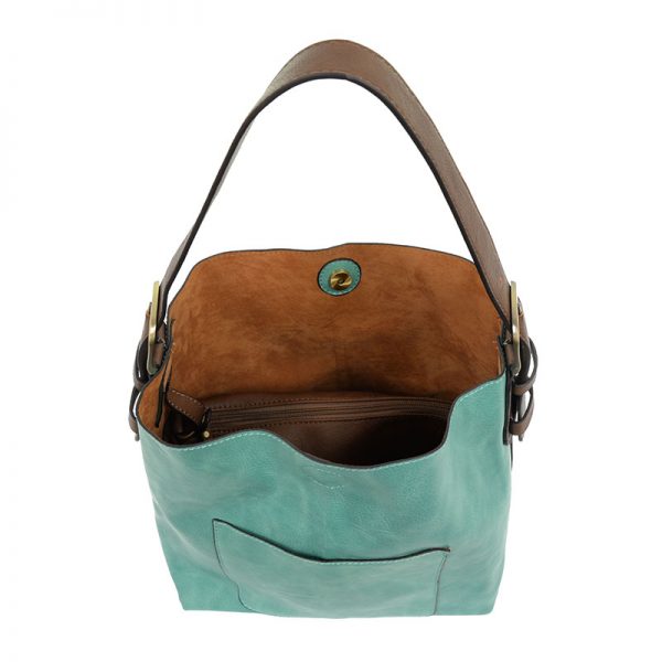2 PC Joy Susan Classic Hobo Handbag Set Turquoise