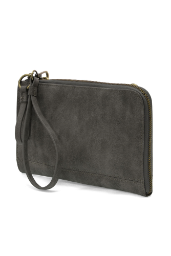 2 PC Karina Convertible Wristlet & Wallet Set Shadow Faux Suede