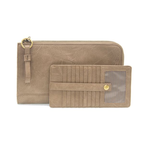 2 PC Karina Convertible Wristlet & Wallet Set Shiitake