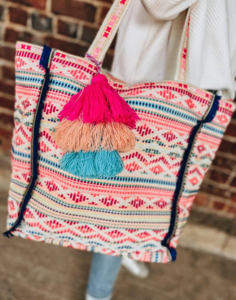 Market Southwest Tassel Tote