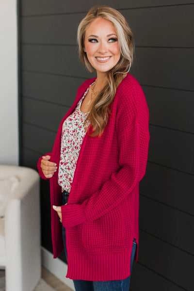 Cooler Days Cardigan Magenta