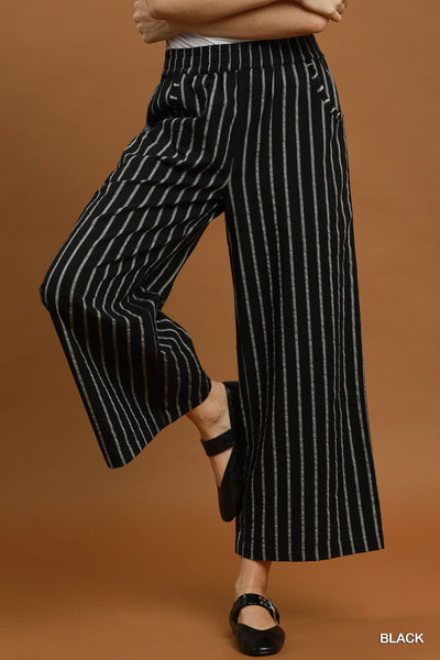 UMGEE Stripe Pull On Wide Leg Pant