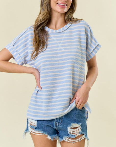 Blue Striped Emerie Top