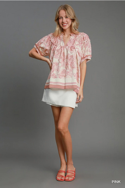 UMGEE Toile French Pink Top