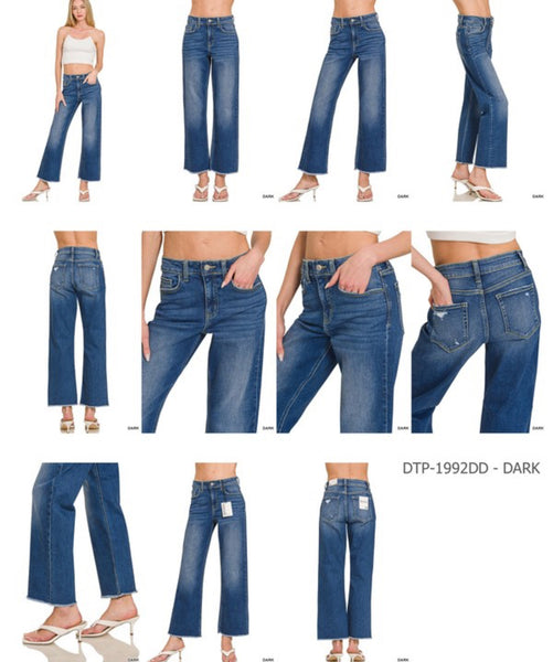 Zenana Dakota Straight Leg Dark Wash Jean