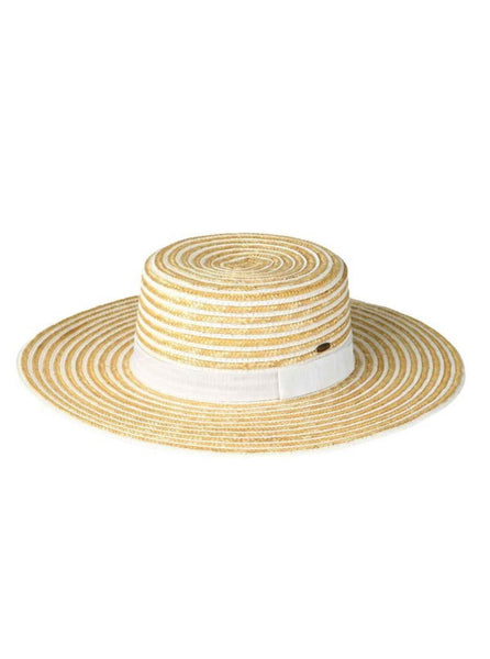 CC Brand Kara Striped Boater Hat