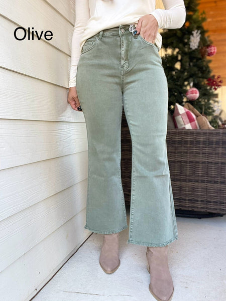 Wide Leg Jean Olive