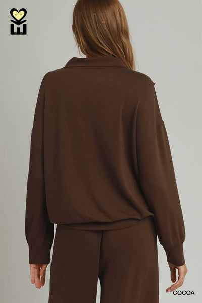 UMGEE Cocoa Luxe Knit Ruffle 2PC SET
