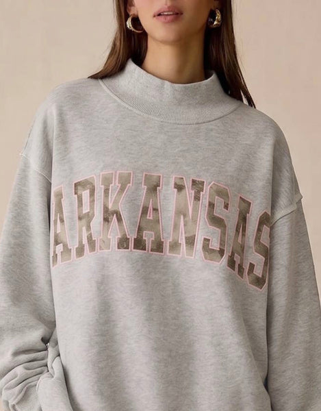 Arkansas Reversible Mock Neck Sweatshirt Camo