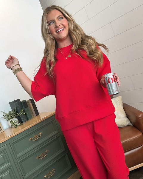 Lounge Around 2PC Set Ruby Red