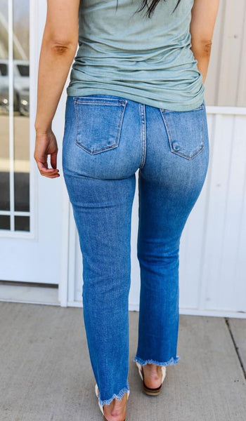 KanCan Dannie Medium Wash Straight Jean