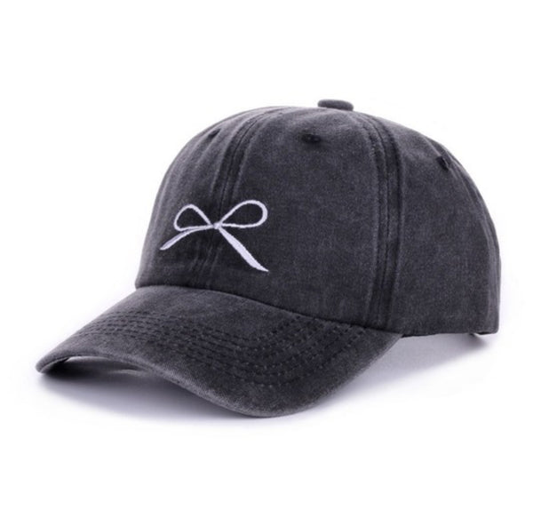 Embroidered Bow Hat