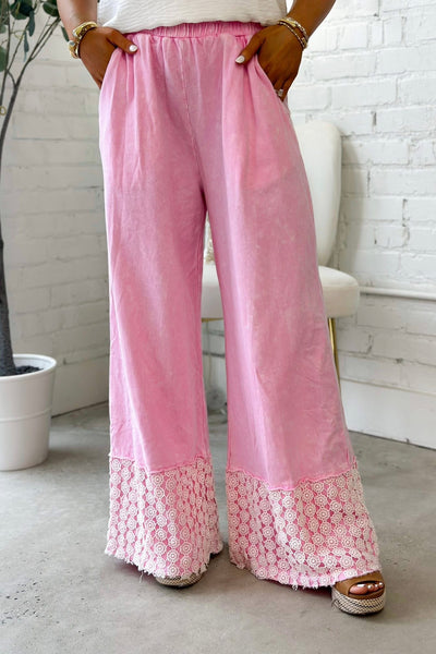 Cotton Candy Daisy Wide Leg Pant
