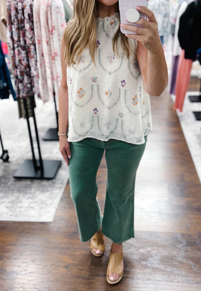 Wide Leg Jean Olive