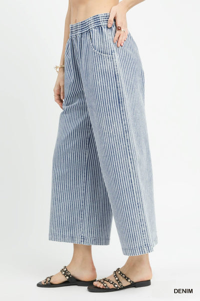 UMGEE Stripe Washed Denim Pant