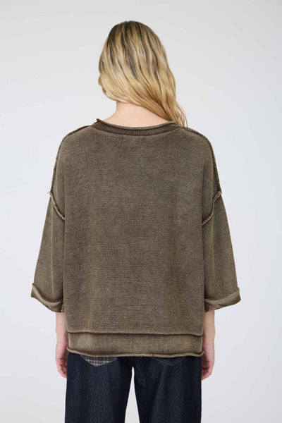 Mineral Washed Everything Sweatshirt Chocolate