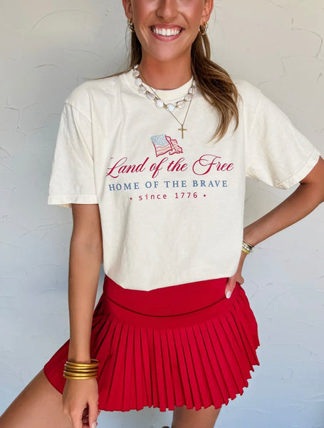 Comfort Colors Land Of The Free Watercolor Tee