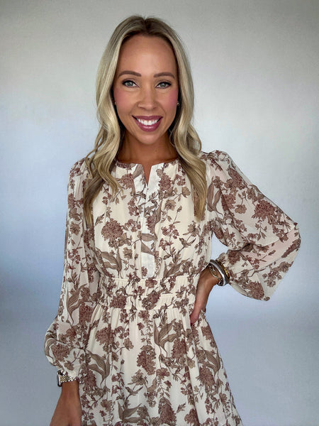 Stevie Cream Floral Maxi Dress