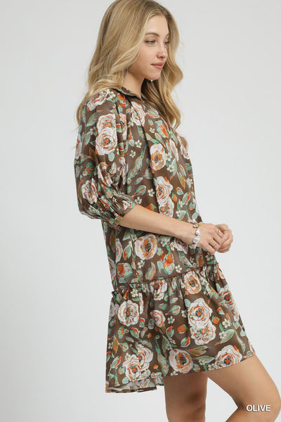 UMGEE Floral Drop Waist Dress