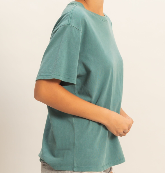Classic Cotton Crew Tee Dark Teal
