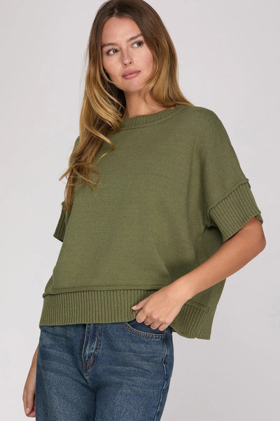 Olive Solid Favorite Sweater