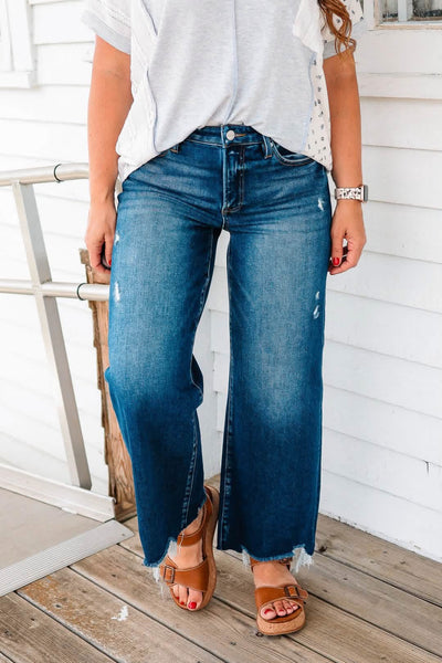 RISEN Lana Wide Leg Straight Jean
