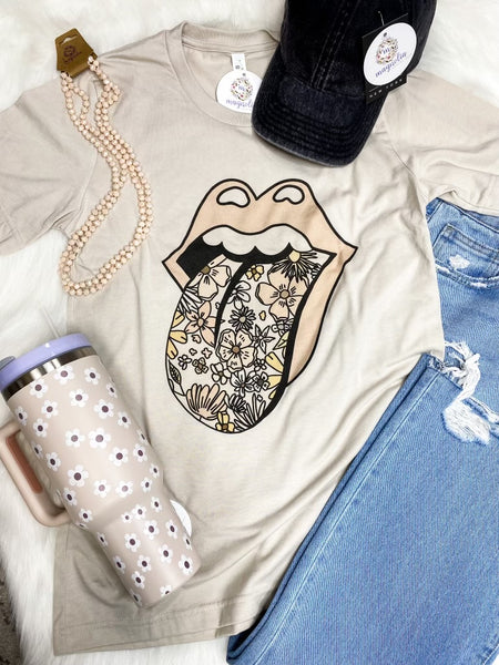 Rolling Stones Floral Graphic Tee