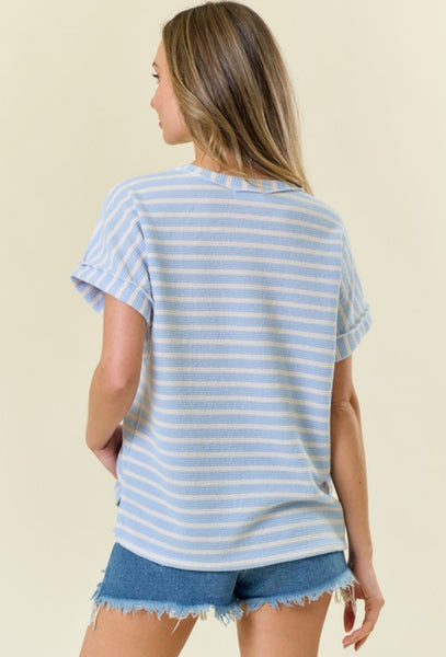 Blue Striped Emerie Top