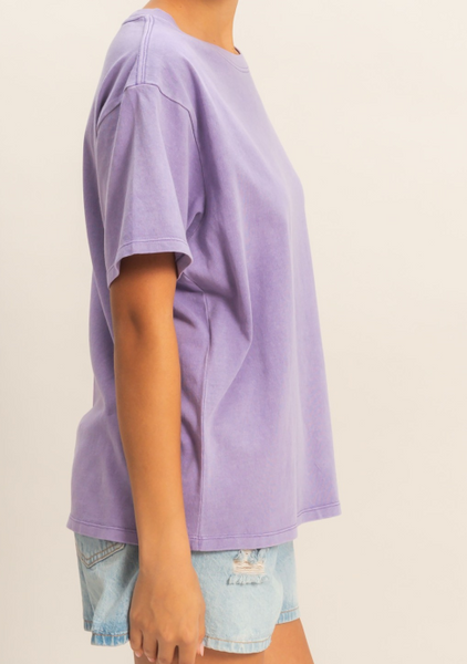 Classic Cotton Crew Tee Dusty Purple