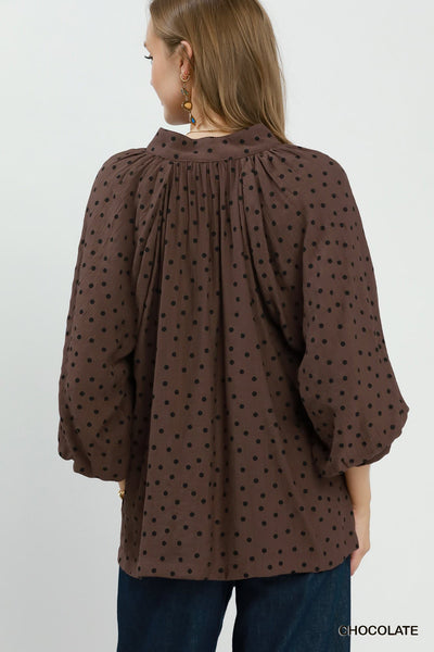 UMGEE Polka Dot Top Chocolate