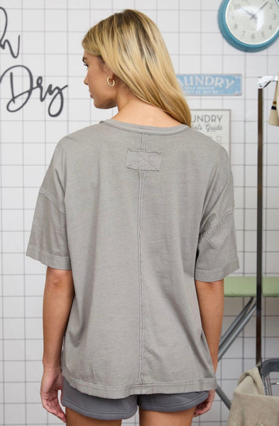 Cotton Casual Tee Grey