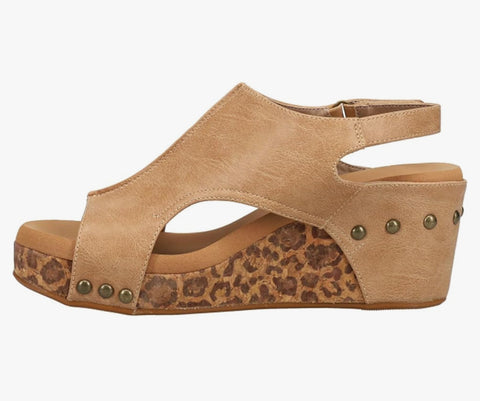 CORKYS Carley Taupe Smooth Leopard