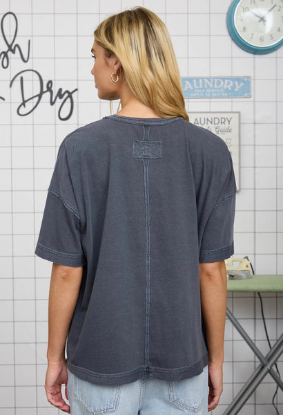 Cotton Casual Tee Navy