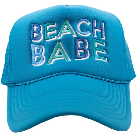 Beach Babe Foam Trucker Hat Blue