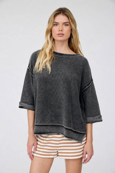 Mineral Washed Everything Sweatshirt Vintage Black
