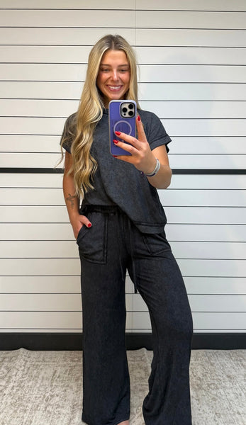 Mineral Wash 2PC Set Black