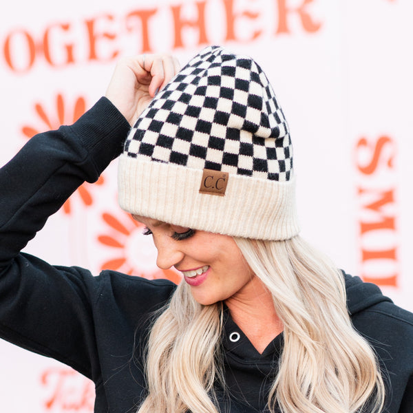 CC Checkered Beanie